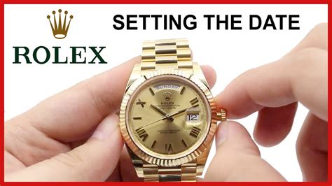 how to change the day on my rolex|setting a Rolex day date.